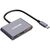 Концентратор Canyon hub DS-4 3in1 USB-C Grey (CNS-TDS4), изображение 4 Концентратор Canyon hub DS-4 3in1 USB-C Grey (CNS-TDS4), изображение 4