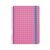 Блокнот Axent на спіралі А5 120 аркушів, клітинка, тверда обкладинка, рожевий (8460-2-A)
