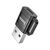 Перехідник UA31D USB M to USB-C F USB2.0 Black HOCO (6942007628143), зображення 2 Перехідник UA31D USB M to USB-C F USB2.0 Black HOCO (6942007628143), зображення 2