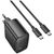 Зарядное устройство HOCO CS63A Bright 1xUSB-C PD65W + 1xUSB QC3.0 + cable USB-C to USB-C Black (6942007638487), изображение 2 Зарядное устройство HOCO CS63A Bright 1xUSB-C PD65W + 1xUSB QC3.0 + cable USB-C to USB-C Black (6942007638487), изображение 2