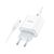 Зарядное устройство HOCO C105A Stage 1xUSB-C PD20W + 1xUSB QC3.0 + cable USB-C to USB-C White (6931474782922), изображение 3