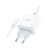 Зарядное устройство HOCO C105A Stage 1xUSB-C PD20W + 1xUSB QC3.0 + cable USB-C to Lightning White (6931474782939), изображение 4 Зарядное устройство HOCO C105A Stage 1xUSB-C PD20W + 1xUSB QC3.0 + cable USB-C to Lightning White (6931474782939), изображение 4