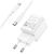 Зарядное устройство HOCO C146A Charm USB-C PD20W + cable USB-C to USB-C White (6942007630269), изображение 3