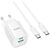 Зарядное устройство HOCO C149A Charm 1xUSB-C PD30W + 1xUSB QC3.0 + cable USB-C to USB-C White (6942007630351), изображение 2