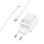 Зарядное устройство HOCO C149A Charm 1xUSB-C PD30W + 1xUSB QC3.0 + cable USB-C to USB-C White (6942007630351), изображение 3