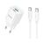 Зарядное устройство HOCO C147A Charm 1xUSB-C PD20W + 1xUSB QC3.0 + cable USB-C to USB-C White (6942007630290) Зарядное устройство HOCO C147A Charm 1xUSB-C PD20W + 1xUSB QC3.0 + cable USB-C to USB-C White (6942007630290)