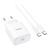Зарядное устройство HOCO C76A Pro Majestic USB-C PD30W + cable USB-C to USB-C White (6942007616324), изображение 2 Зарядное устройство HOCO C76A Pro Majestic USB-C PD30W + cable USB-C to USB-C White (6942007616324), изображение 2