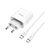 Зарядное устройство HOCO C80A Rapido 1xUSB-C PD20W + 1xUSB QC3.0 + cable USB-C to USB-C White (6931474740533), изображение 2 Зарядное устройство HOCO C80A Rapido 1xUSB-C PD20W + 1xUSB QC3.0 + cable USB-C to USB-C White (6931474740533), изображение 2