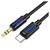 Кабель мультимедийный USB-C to 3.5mm M 1.0m silicone black BOROFONE (6941991114410) Кабель мультимедийный USB-C to 3.5mm M 1.0m silicone black BOROFONE (6941991114410)