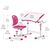 Парта со стулом Evo-kids Ergo Pink (Evo-03 Ergo PN), изображение 3 Парта со стулом Evo-kids Ergo Pink (Evo-03 Ergo PN), изображение 3