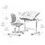 Парта со стулом Evo-kids Ergo Grey (Evo-05 Ergo G), изображение 3 Парта со стулом Evo-kids Ergo Grey (Evo-05 Ergo G), изображение 3