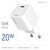 Зарядное устройство ColorWay C101C GaN Mini 20W PD PPS USB-C white (CW-CHS059PD-WT), изображение 7 Зарядное устройство ColorWay C101C GaN Mini 20W PD PPS USB-C white (CW-CHS059PD-WT), изображение 7