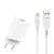Зарядний пристрій Denmen 1xUSB 2.4A + cable USB to Lightning white (DC01L-WH) Зарядний пристрій Denmen 1xUSB 2.4A + cable USB to Lightning white (DC01L-WH)