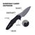 Нож Hightron Mini Ventura, D2, G10, чорний, сталевий stonewash клинок (HK05BLKS), изображение 5 Нож Hightron Mini Ventura, D2, G10, чорний, сталевий stonewash клинок (HK05BLKS), изображение 5