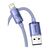 Дата кабель USB 2.0 AM to Lightning 2.0m 2.4A purple Baseus (CAJY000105), зображення 2 Дата кабель USB 2.0 AM to Lightning 2.0m 2.4A purple Baseus (CAJY000105), зображення 2
