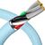Дата кабель USB 2.0 AM to Lightning 2.0m 2.4A sky blue Baseus (CAJY001203), зображення 3 Дата кабель USB 2.0 AM to Lightning 2.0m 2.4A sky blue Baseus (CAJY001203), зображення 3