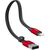 Дата кабель USB 2.0 AM to Lightning 0.23m 2A black/red Baseus (CALMBJ-B91), изображение 4