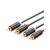 Кабель мультимедийный 2xRCA M to 2xRCA M 2.0m AV104 black Ugreen (10518), изображение 3