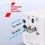 Зарядное устройство Canyon OnTour 20 2xUCB-C + USB-A EU/UK/US/AUS 20W White (CNS-TA20W1005W), изображение 10 Зарядное устройство Canyon OnTour 20 2xUCB-C + USB-A EU/UK/US/AUS 20W White (CNS-TA20W1005W), изображение 10