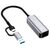 Адаптер USB-C + USB A to RJ45 Ethernet 1000Mbps ColorWay (CW-AD-CRG), изображение 4