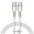 Дата кабель USB-C to USB-C 1.0m 100W metal white Baseus (CATJK-C02)