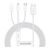 Дата кабель USB 2.0 AM to Lightning + Micro 5P + USB-C 1.5m 3.5A white Baseus (CAMLTYS-02)