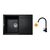 Мойка кухонная Adamant Horizon чорний + змішувач (1824296911503)