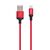 Дата кабель USB 2.0 AM to Lightning 2.0m 2A X14 black-red HOCO (6957531062899)