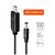 Кабель питания USB to DC 5.5x2.5mm 12V 1.0m black ColorWay (CW-CBUD067-BK)