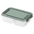 Пищевой контейнер Ardesto Fresh двосекційний 2х0.25л, пластик, прямокутна, зелений (AR1302G)