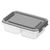 Пищевой контейнер Ardesto Fresh двосекційний 2х0.25л, пластик, прямокутна, сірий (AR1302R)