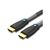 Кабель мультимедийный HDMI M to HDMI M 1.0m 4K cotton braided black zinc alloy Vention (ALMBF)