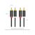 Кабель мультимедийный 2xRCA M to 2xRCA M 1.5m black Vention (BCMBG), изображение 2