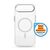 Чохол до мобільного телефона Armorstandart Unit MagCase Apple iPhone 17 Air Clear Silver + Orange Button Set (ARM90583)