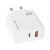 Зарядний пристрій Grand-X GaN 1xUSB-C + 1xUSB 65W PD3.0 QC4.0 AFC SCP FCP white (CH-960W), зображення 3