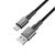 Дата кабель USB 2.0 AM to USB-C 1.0m 3A nylon black Grand-X (PC-08B), изображение 3