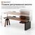 Комп'ютерний стіл Sihoo з електрорегулюванням висоти D07 1.8m Walnut/Black (D07A-101/D07J-101-AB/D07-P), зображення 7