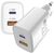 Зарядное устройство Sigma 1xUSB-C PD33W + 1xUSB QC3.0 GaN X-power PS33-01 white (4827798527719)
