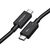 Дата кабель USB-C to USB-C 1.0m Thunderbolt 5 240W 5A 120Gbps 16/8/4K L703 black Ugreen (45996), зображення 2