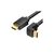 Кабель мультимедийный HDMI M to HDMI M 2.0m V2.0 4K60Hz 90° corner PVC black Vention (AAQBH)