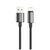 Дата кабель USB 2.0 AM to Lightning 1.0m 3A zinc alloy braided black ColorWay (CW-CBUL098-BK), изображение 3