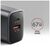 Зарядний пристрій AXAGON 1xUSB-C PD67W + 1xUSB QC4+ PPS gray (ACU-PQ67), зображення 2