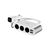 Зарядное устройство HOCO 2xUSB 10.5W + 3x car socket silver (6957531050896)
