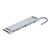 Концентратор 2E USB-C 10-in-1 3xUSB + 2xUSB-C + 2xHDMI + VGA + 3.5mm + microSD/SD + 1xRJ45 0.15m gray (2E-W2703)