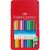 Карандаши цветные Faber-Castell акварельні , тригранні, металевий пенал, 12 кольорів (112413) (27632)