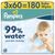 Детские влажные салфетки Pampers 99 Water, 180 шт (8006530116206)