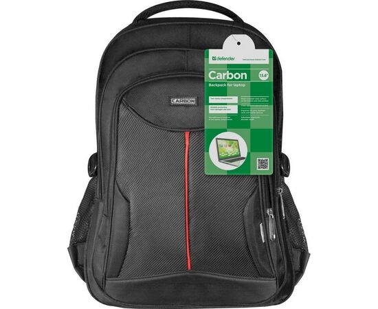 Рюкзак для ноутбука Defender 15.6" Carbon black (26077), изображение 8 Рюкзак для ноутбука Defender 15.6" Carbon black (26077), изображение 8