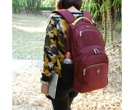 Рюкзак для ноутбука Sumdex 16" PON-391 burgundy-yellow (PON-391OR), изображение 4 Рюкзак для ноутбука Sumdex 16" PON-391 burgundy-yellow (PON-391OR), изображение 4