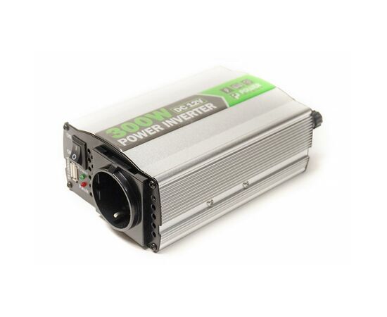 Автомобильный инвертор 12V/220V 300W, USB 5V 1A, HYM300-122 PowerPlant (KD00MS0001), изображение 2 Автомобильный инвертор 12V/220V 300W, USB 5V 1A, HYM300-122 PowerPlant (KD00MS0001), изображение 2