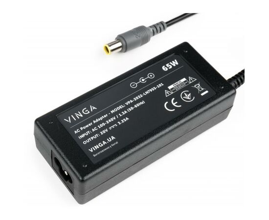 Блок питания к ноутбуку Vinga Lenovo 65W 20V 3.25А разъем 7.9*5.5 (VPA-2032-LN7955-101), изображение 2 Блок питания к ноутбуку Vinga Lenovo 65W 20V 3.25А разъем 7.9*5.5 (VPA-2032-LN7955-101), изображение 2